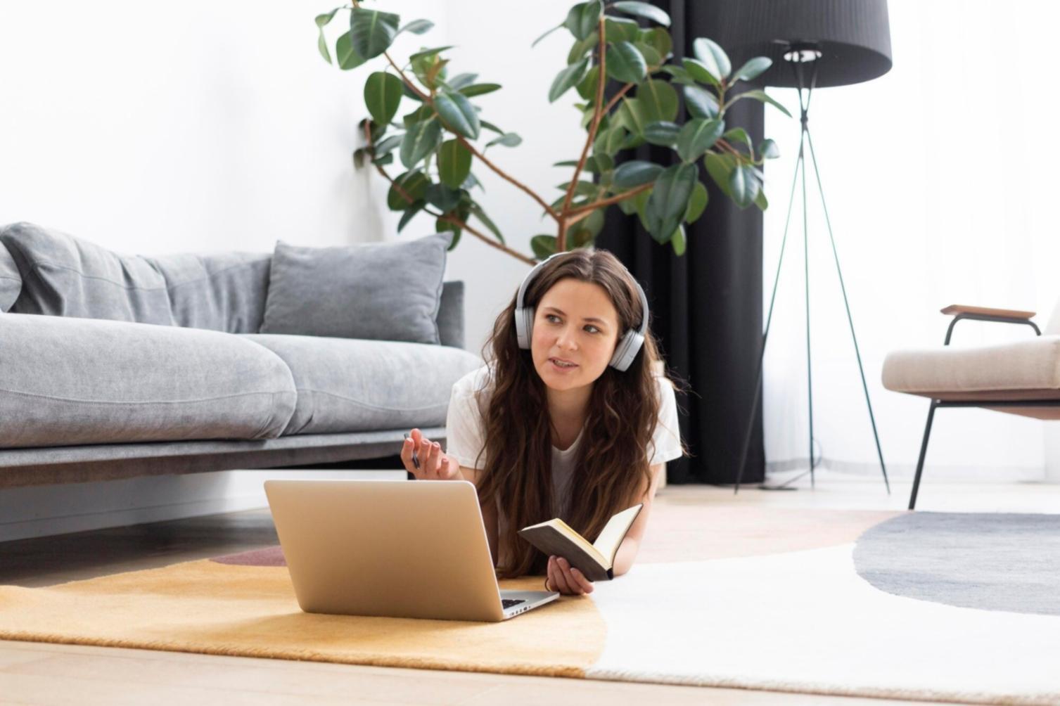 Financial analysis workspace with research materials